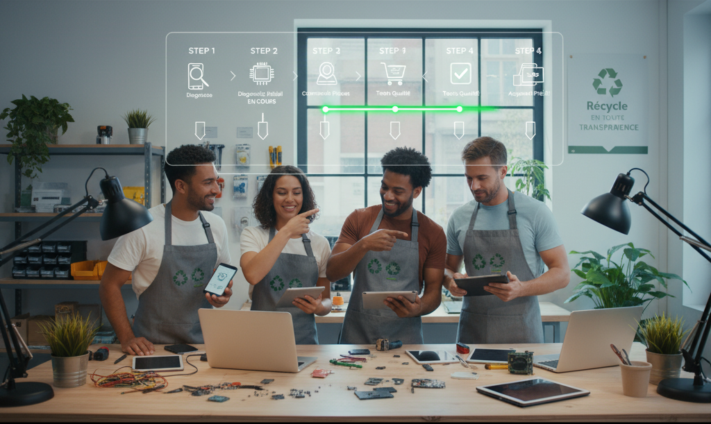 Processus de réparation transparent chez Recycle and Go