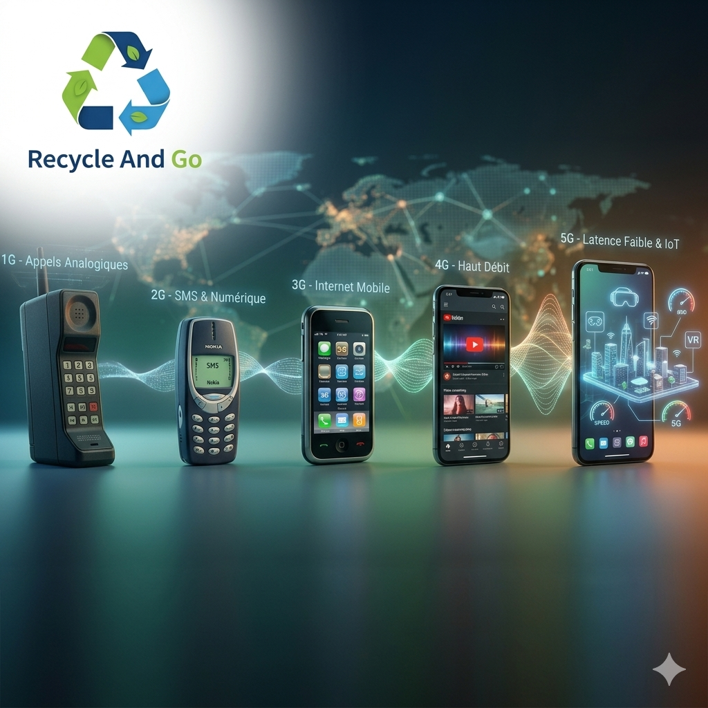 De la grosse brique 1G au débit éclair 5G